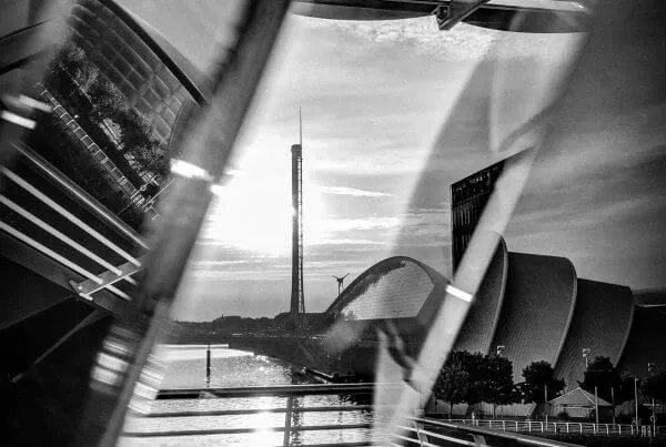 Glasgow Reflections Clyde Sunset